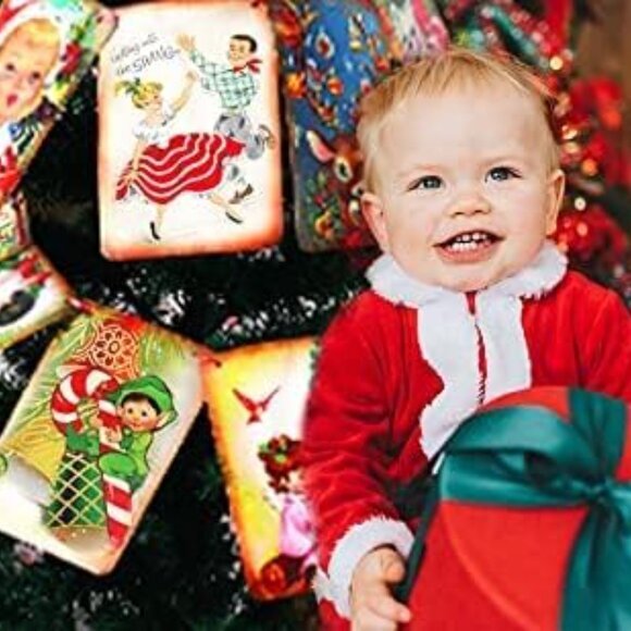 Christmas Decorations Vintage Style Christmas Banner Traditional Victorian Style - Picture 6 of 6